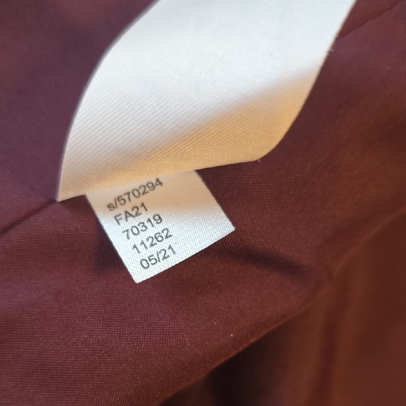 Ann Taylor Sz 12 Tweed Cropped Blazer - Burgandy and Cream - Picture 7 of 7